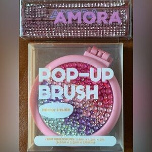BLINGY Bundle! 💎 Amora, Tinted Lip Shine 💜🪻& BLINGY 💎✨💖🪞 POP-UP BRUSH BNIP!